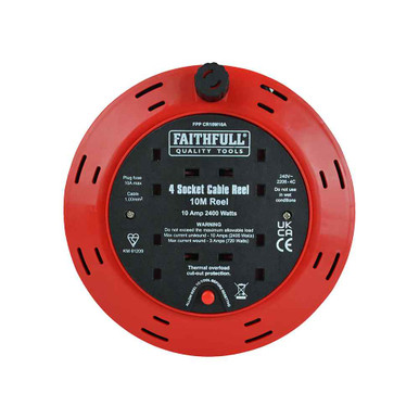 Further photograph of Cable Reel 240V 10A 4-Socket 10m