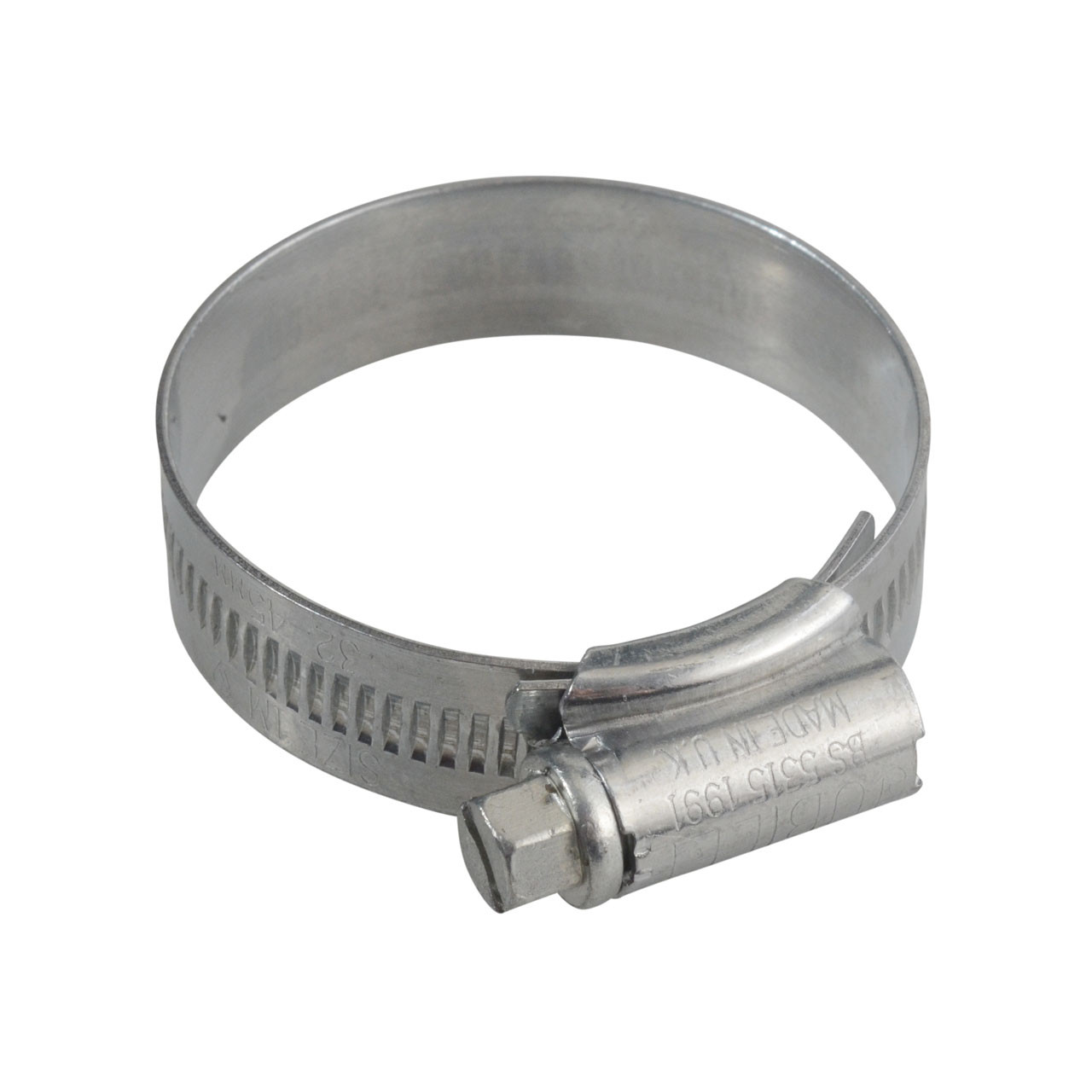 Photograph of 1M Zinc Protected Hose Clip 32 - 45mm (1.1/4 - 1.3/4in)