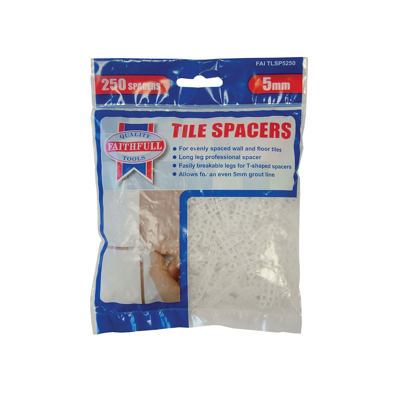 Photograph of Tile Spacer Long Leg 5mm (Bag 250)