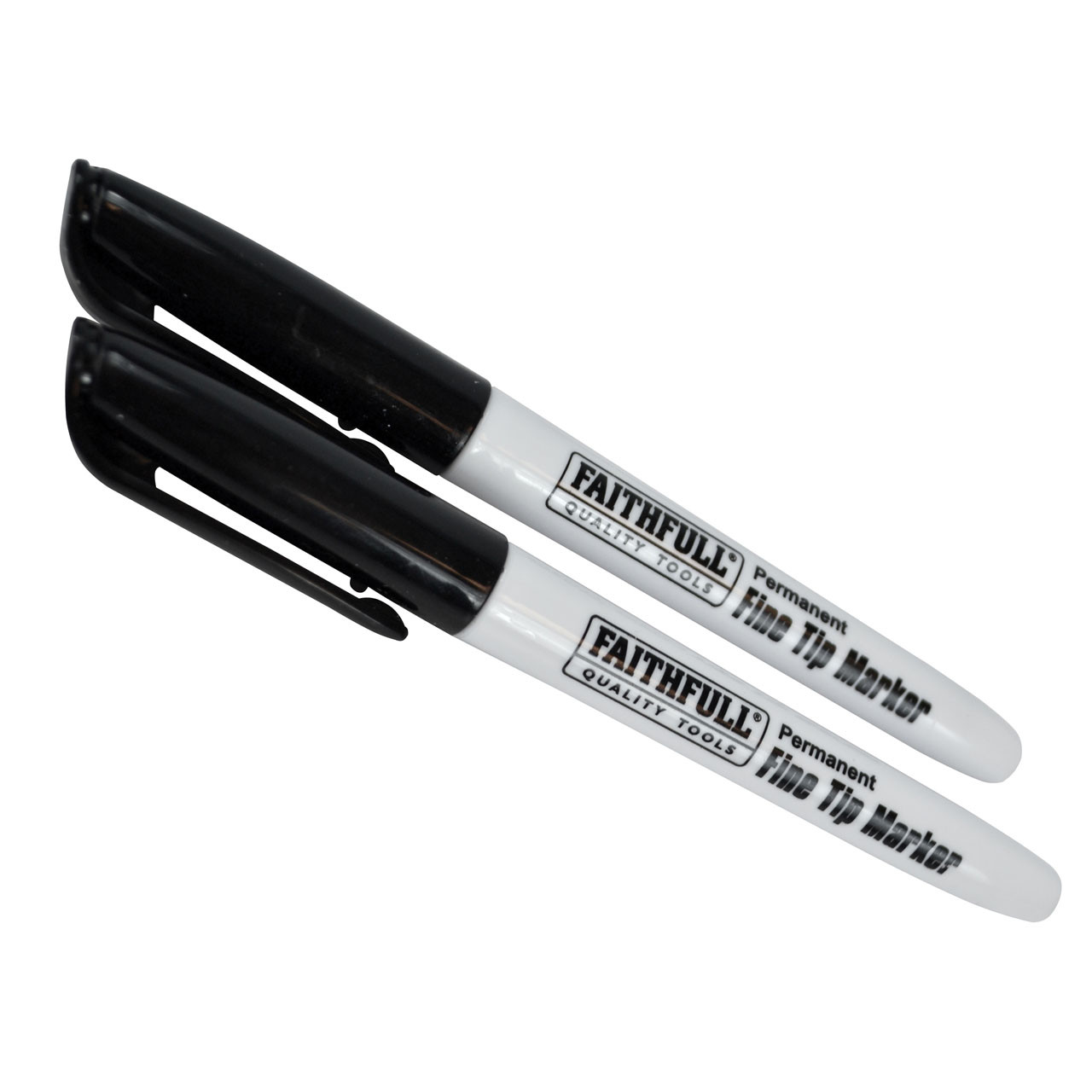 Photograph of Fibre Tip Marker Pen Black (Pack 2)