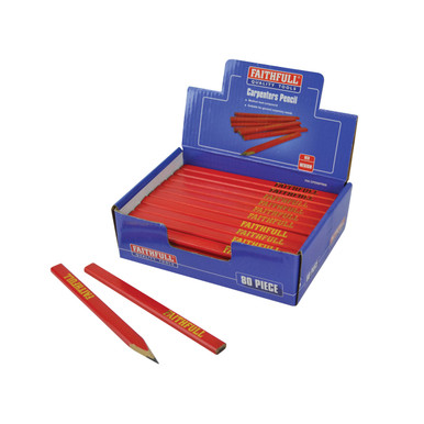 Further photograph of Carpenter's Pencils - Red / Medium (Display 80)