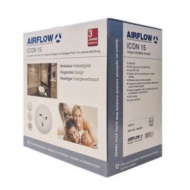 Further photograph of Airflow Icon 15 White Electric Kitchen Ventilation, 3 Year Warranty, 240V