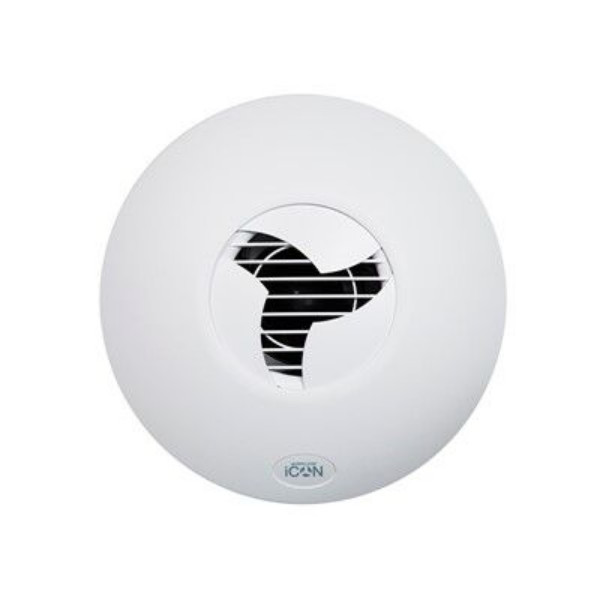 Photograph of Airflow Icon 30 White Flow Fan, Electric, Surface/Recessed Mount, 15.5W, 240V