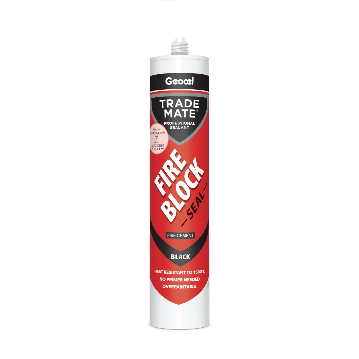 Photograph of Geocel Trade Mate Fire Block Seal Black 310ml