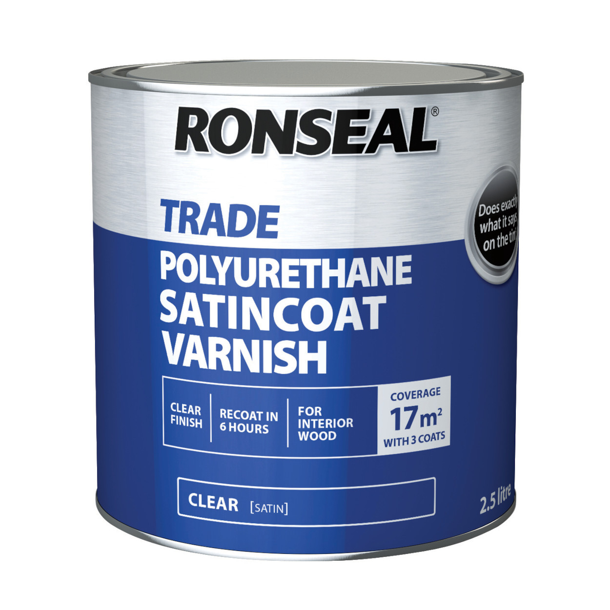 Photograph of Ronseal Trade Polyurethane Interior Varnish 2.5L