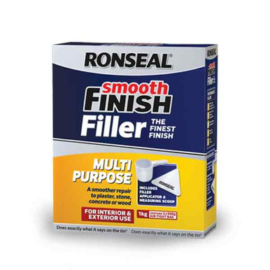 Ronseal Multi-Purpose Powder Smooth Finish Filler, White, 2kg Box product image