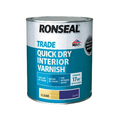 Ronseal Trade Quick Dry Interior Varnish Clear 2.5L product image