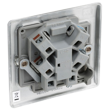 Further photograph of BG Electrical Unswitched Fuse Spur Brushed Steel