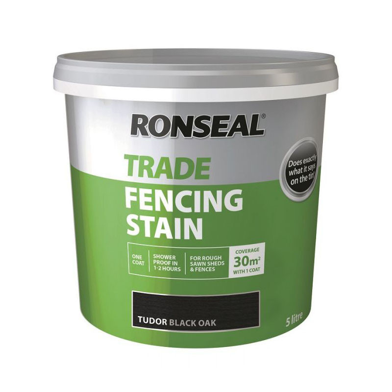 Photograph of Ronseal Trade Fencing Stain Tudor Black Oak 5L