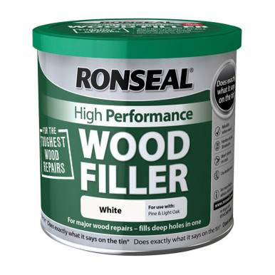 Ronseal High Performance Wood Filler, White, 275g Tin product image