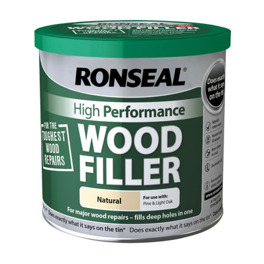 Ronseal High Performance Wood Filler, Natural, 550g Tin product image