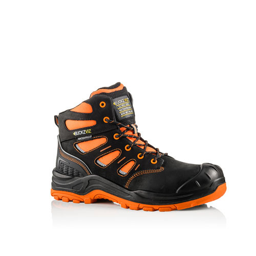 Photograph of Buckler Buckz Viz Safety Lace Boots Black/Orange Size 11