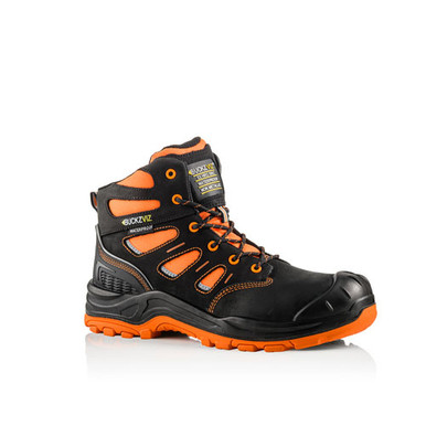Buckler Buckz Viz Safety Lace Boots Black/Orange Size 11