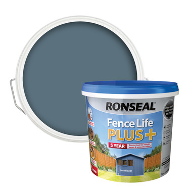 Further photograph of Ronseal Fence Life Plus Cornflower 5L