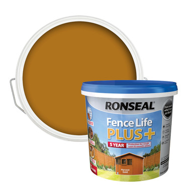 Further photograph of Ronseal Fence Life Plus Harvest Gold 5L