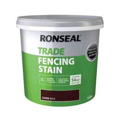 Ronseal Trade Fencing Stain Dark Oak 9L