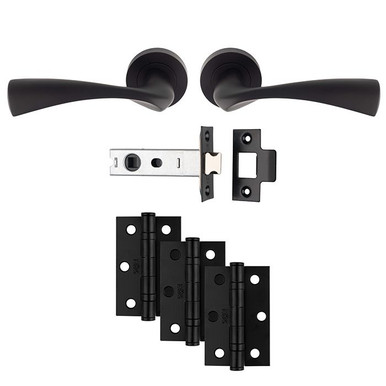 Further photograph of Carlisle Brass Ultimate Door Pack Matt Black Sintra Latch Pack