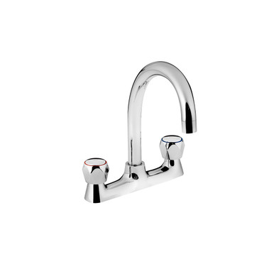 Further photograph of Bristan Value Club Deck Sink Mixer Taps Chrome