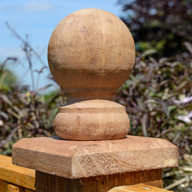 4 in. x 4 in. Wood Colonial Ball Post Top Finial (6-Pack)