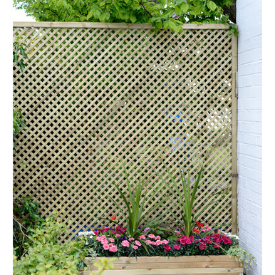 Further photograph of Grange Lilleshall Lattice Trellis 1.8m Green