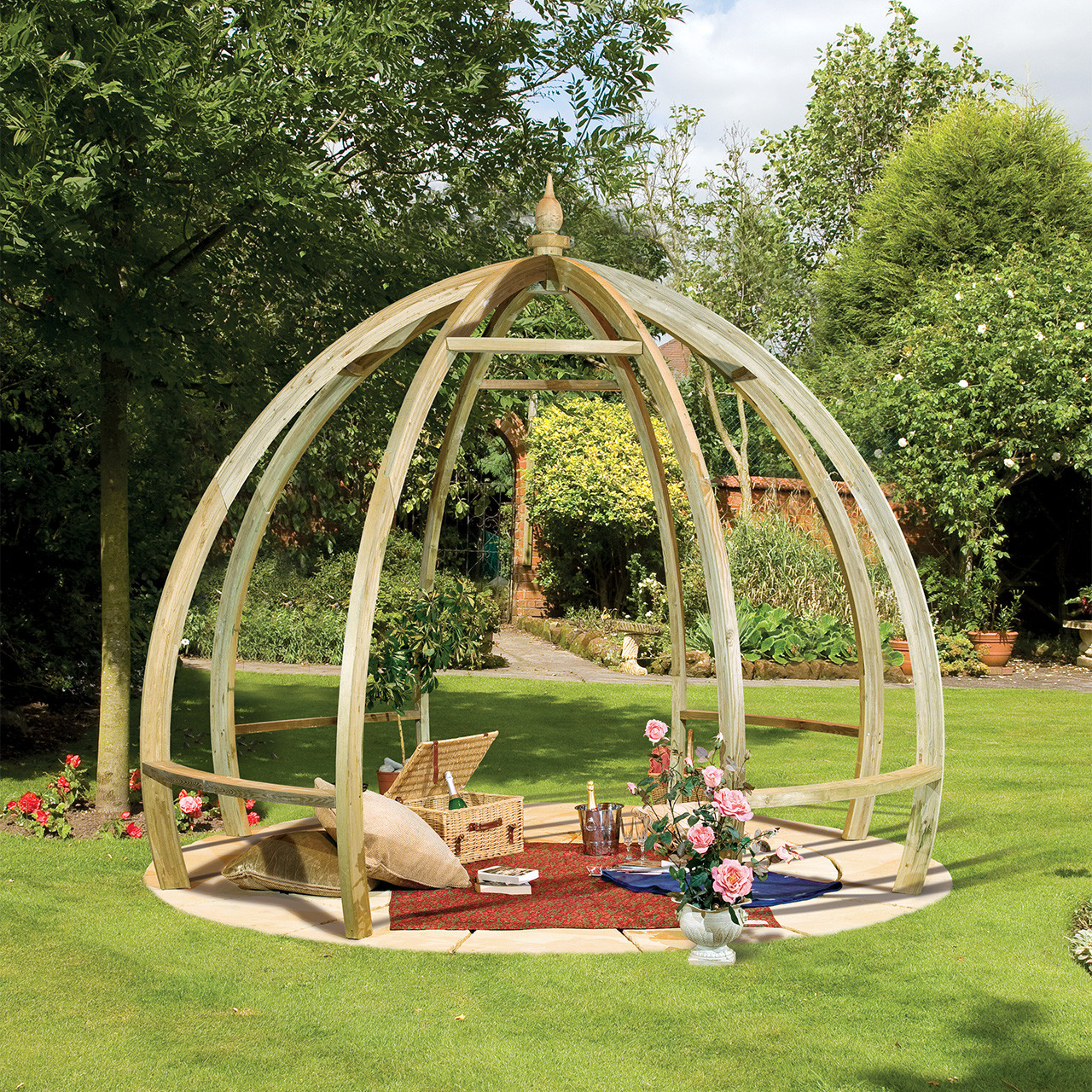 Photograph of Grange Apollo Pergola 3485 x 3485 x 2610mm Green