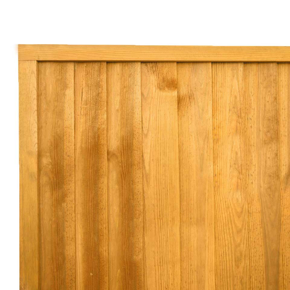 Photograph of Grange Closeboard Fence Panel 1524mm x 1830mm (5' x 6') Golden Brown