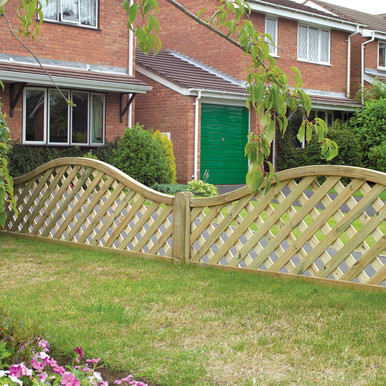 Grange Elite Meloir Bow Top Lattice Trellis 0.6m Green product image