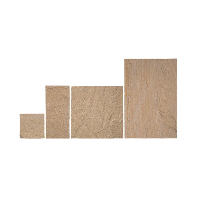 Global Stone 22mm Sandstone Paving Slabs 16.89m2- Buff Brown, Project pack product image