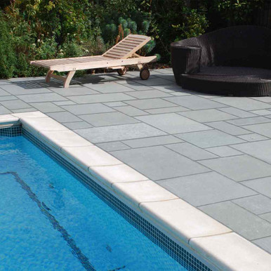 Further photograph of Global Stone Limestone Paving, Imperial Blue, Natural Stone, Sawn, UKCA Approved, Project pack