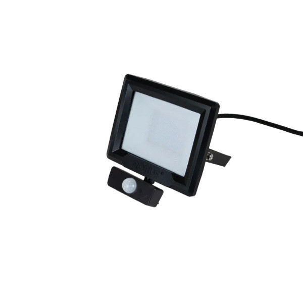 Photograph of Robus HiLume 20W LED Floodlight PIR IP65 Black - 1m Flex