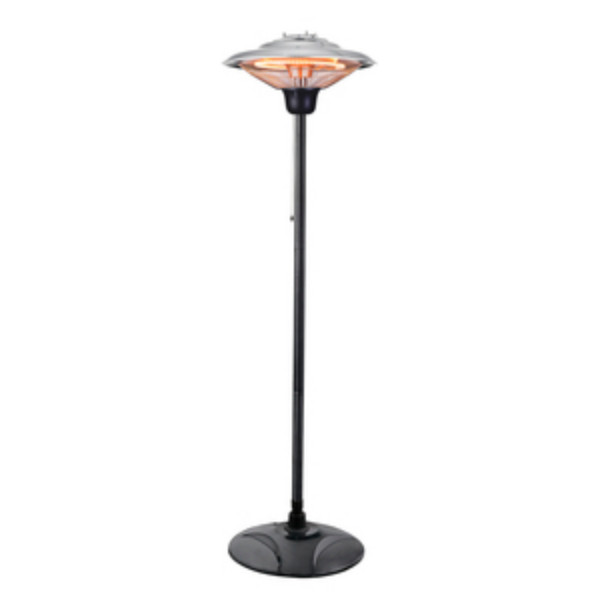 Photograph of Forum Lighting Solutions Silver Pedestal Heater, 1500W, Floor Standing Mount, 1960mm Height