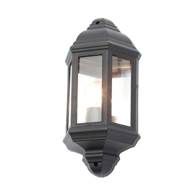 Further photograph of Forum Half Wall Lantern E27 - Black