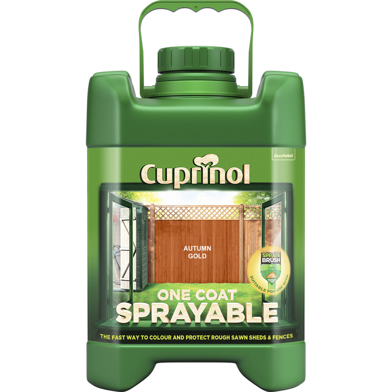 Photograph of Cuprinol One Coat Sprayable Autumn Gold 5L