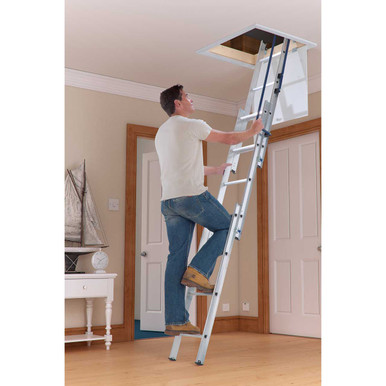 Further photograph of Werner 3 Section Easystow Loft Ladder