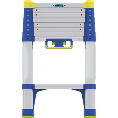 Further photograph of Werner 2.6M Telescopic Soft Close Extension Ladder - 9 Rungs