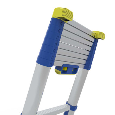 Further photograph of Werner 2.6M Telescopic Soft Close Extension Ladder - 9 Rungs