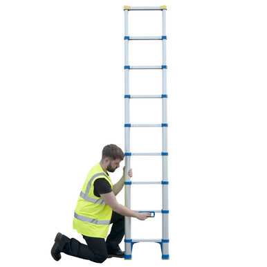 Further photograph of Werner 2.6M Telescopic Soft Close Extension Ladder - 9 Rungs