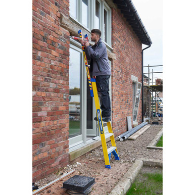 Further photograph of Werner Leansafe 3 In 1 Multi Purpose Ladder - Fibreglass