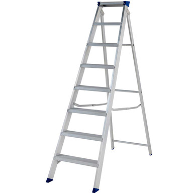 Further photograph of Werner Mastertrade Aluminium Step Ladder - 8 Tread