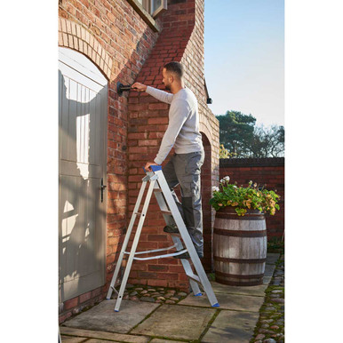 Further photograph of Werner Mastertrade Aluminium Step Ladder - 6 Tread