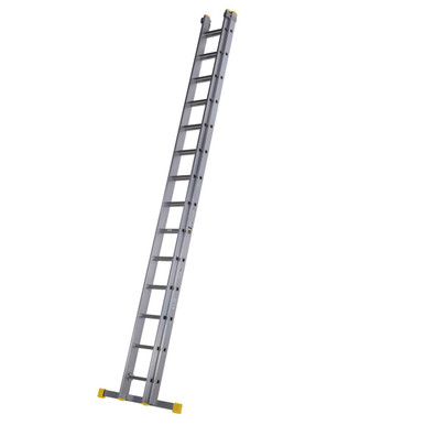 Further photograph of Werner Professional Square Rung Double Extension Ladder 4.13m