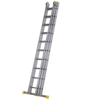 Further photograph of Werner Professional Square Rung Triple Extension Ladder 3.01m