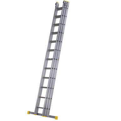 Further photograph of Werner Professional Square Rung Triple Extension Ladder 3.58m