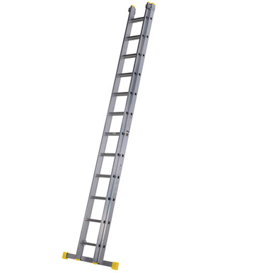 Further photograph of Werner Professional Square Rung Double Extension Ladder - 3.57m