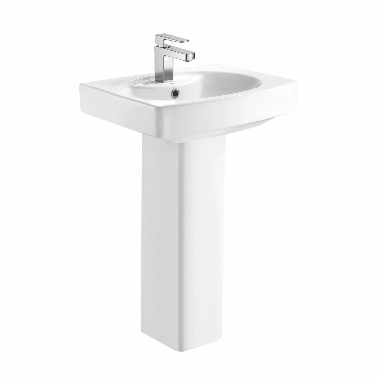 Photograph of Square White Full Pedestal - 725mm