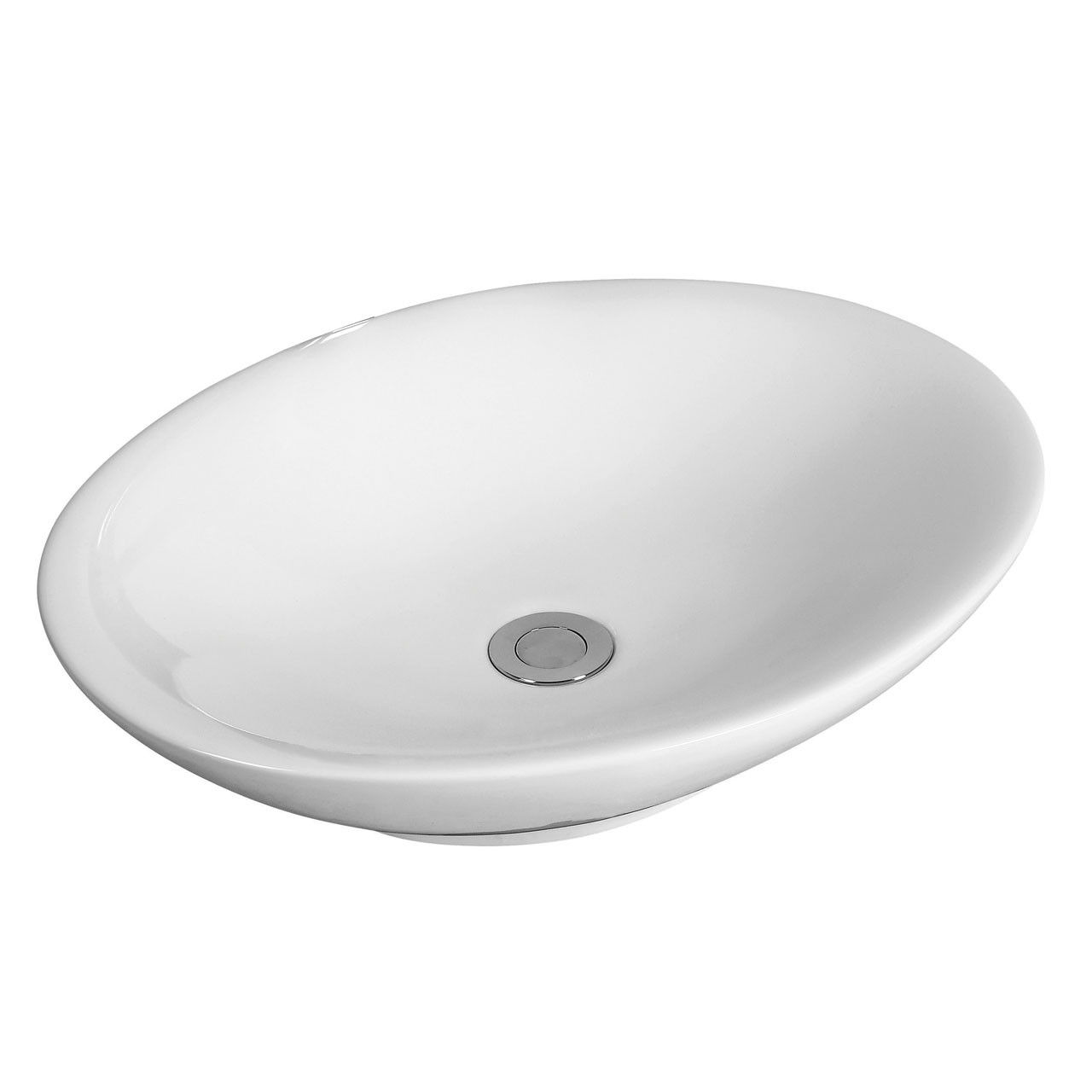 Photograph of White Oval Countertop Basin - 500mm
