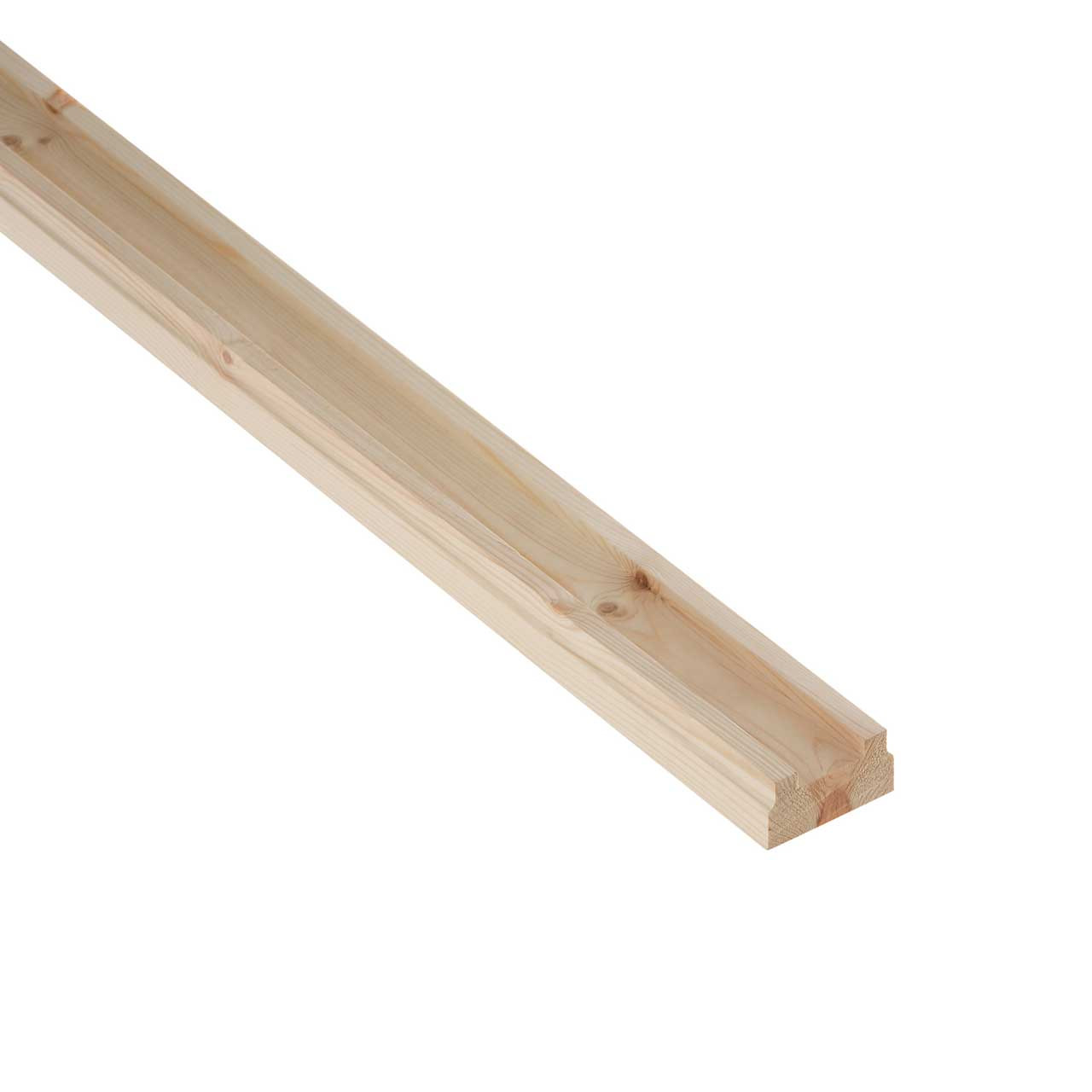 Photograph of Cheshire Mouldings 32mm x 64mm x 2400mm Pine (32mm Spindle) Baserail