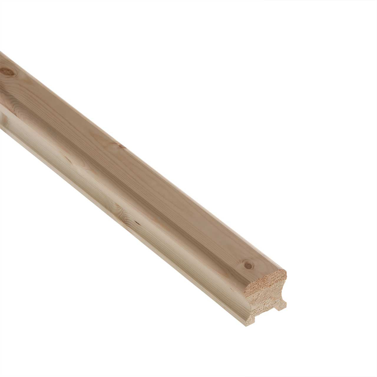 Photograph of Cheshire Mouldings 56mm x 59mm x 2400mm Pine (32mm Spindle) Handrail