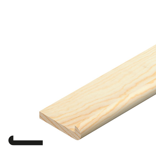 Photograph of Cheshire Mouldings 21mm x 6mm x 2400mm Pine Hockey Stick Moulding