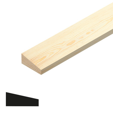 Cheshire Mouldings 21mm x 9mm x 2400mm Pine Wedge Bead Moulding